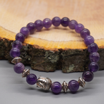 Amethyst Budda Charm Bracelet