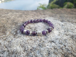 Amethyst Budda Charm Bracelet