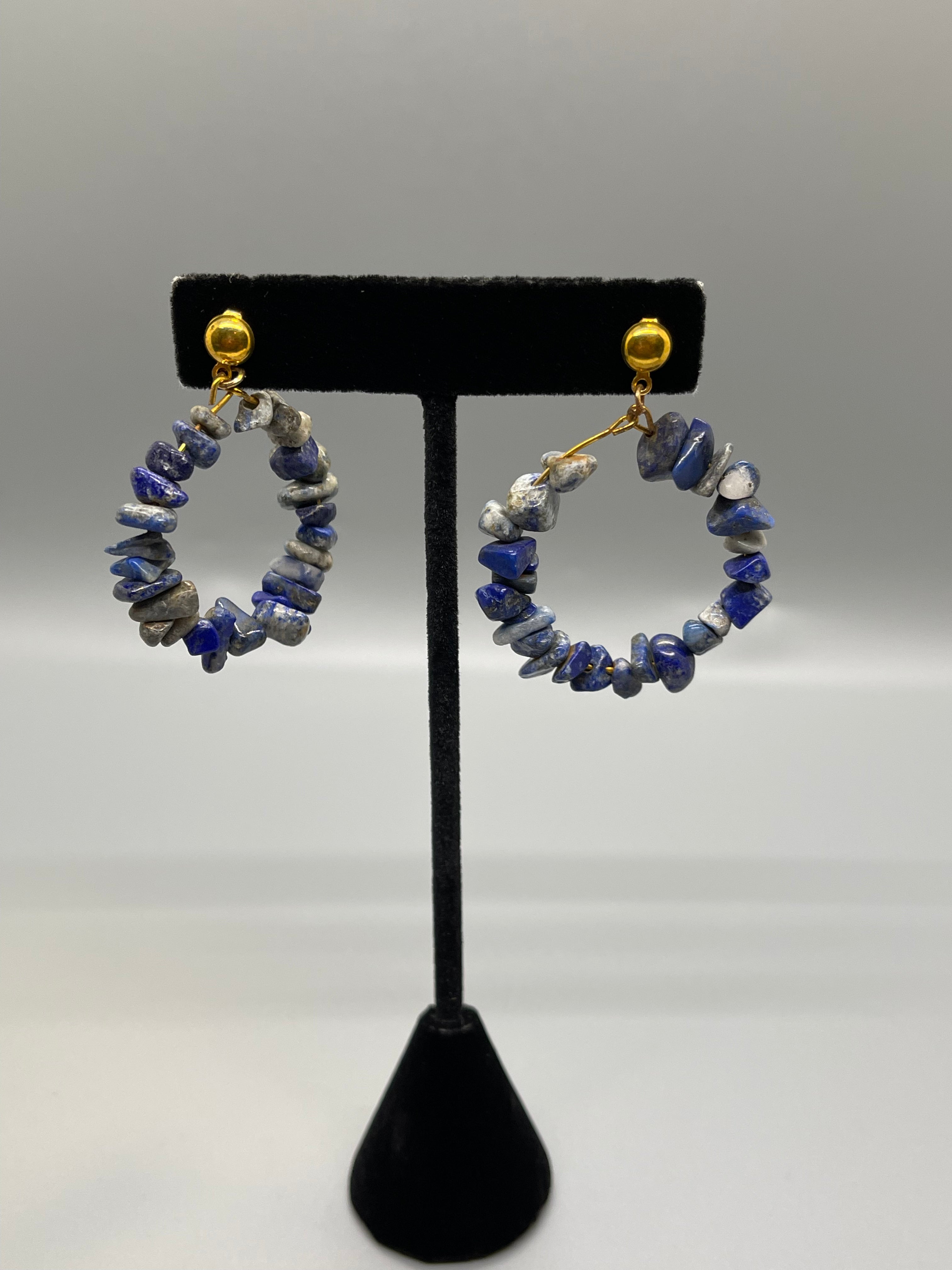 Lapis Lazuli Hoops