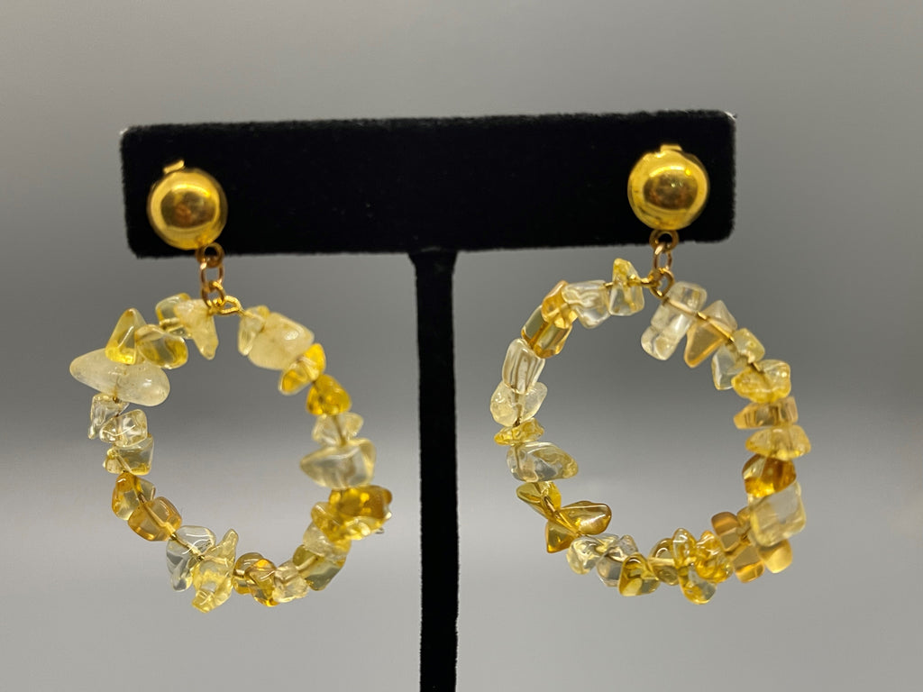 Citrine Hoops