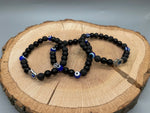 Hamsa Onyx with Evil Eye Lava Bracelet