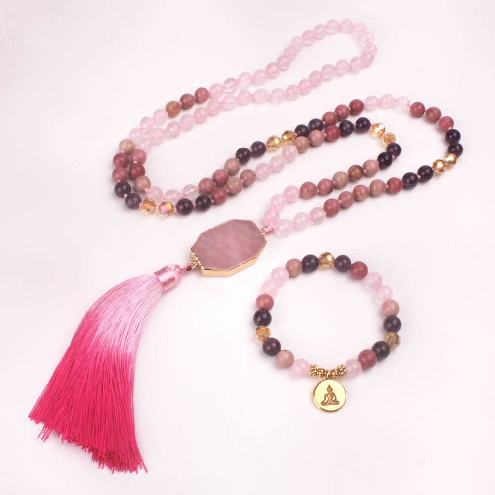 Peace in Love Mala and Bracelet Set