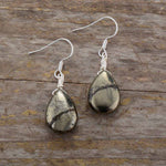 Pyrite Teardrop Earrings