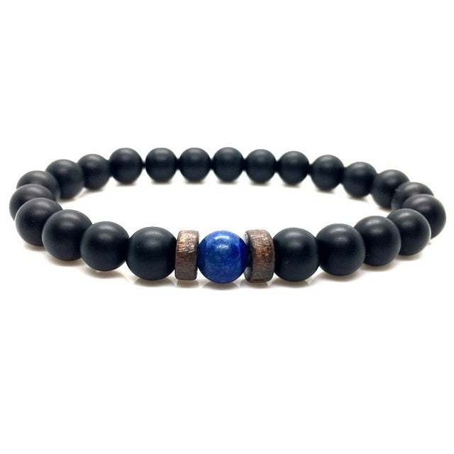 Natural Bead Bracelet Lava Stone Diffuser for Men